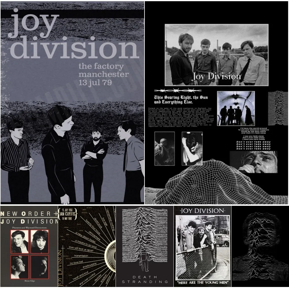 British Post Punk Band Joy Division Canvas Poster Wall Sticker