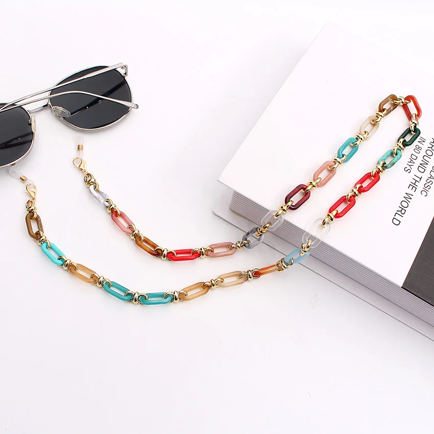 Acrylic Glasses Chain Fashion Pendant Neck Chains Lanyard Hangs Mask