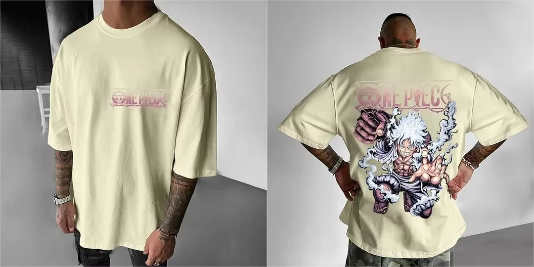 Bandai 26 Japanes Anime One Piece Cotton Luffy T-Shirt Atmungsaktives Baumwoll-T-Shirt Sommer Damen Oversize Cosplay T-Shirt Herren Kleidung – Detail 17