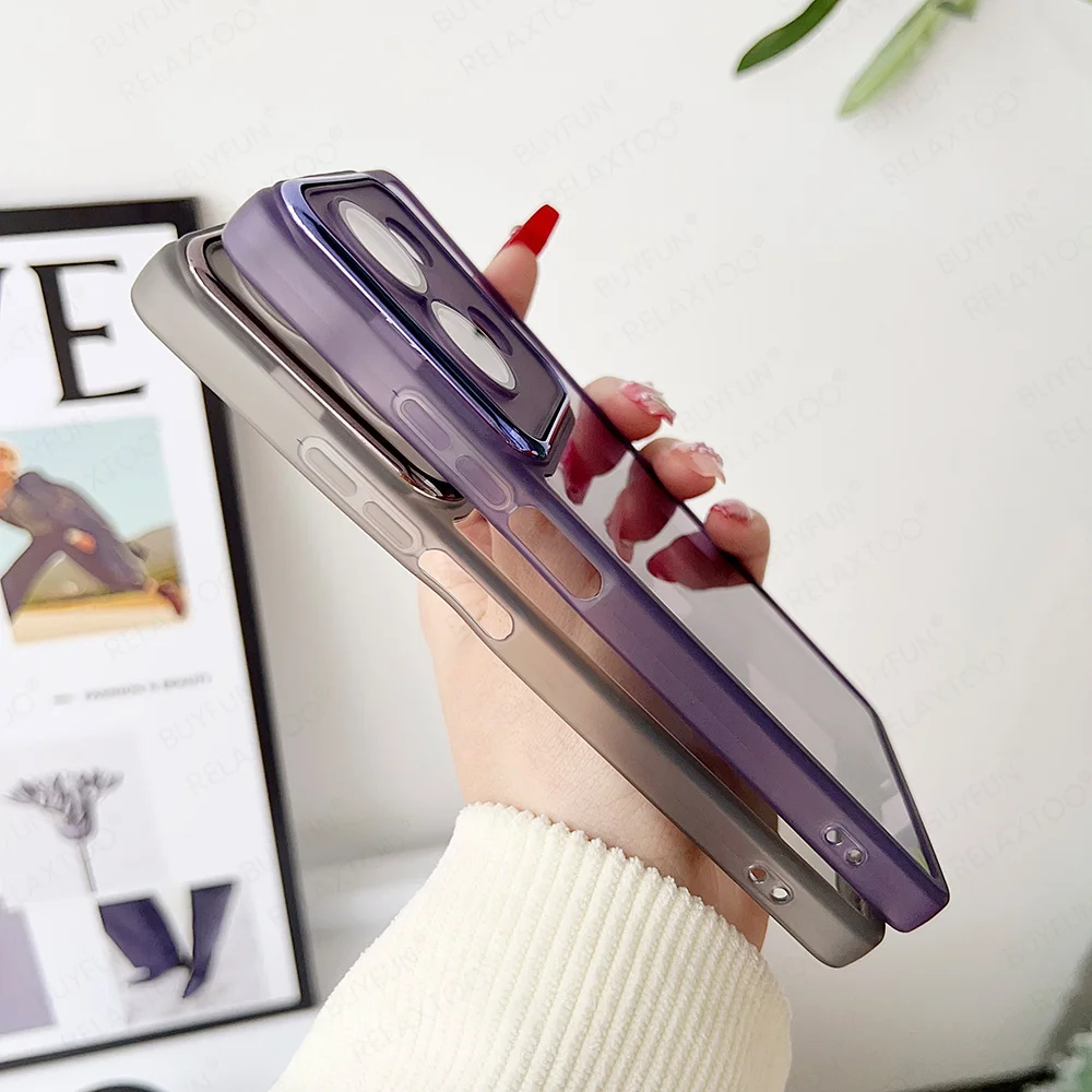 Translucent Crystal Silicone Protective Phone Case with Camera Guard