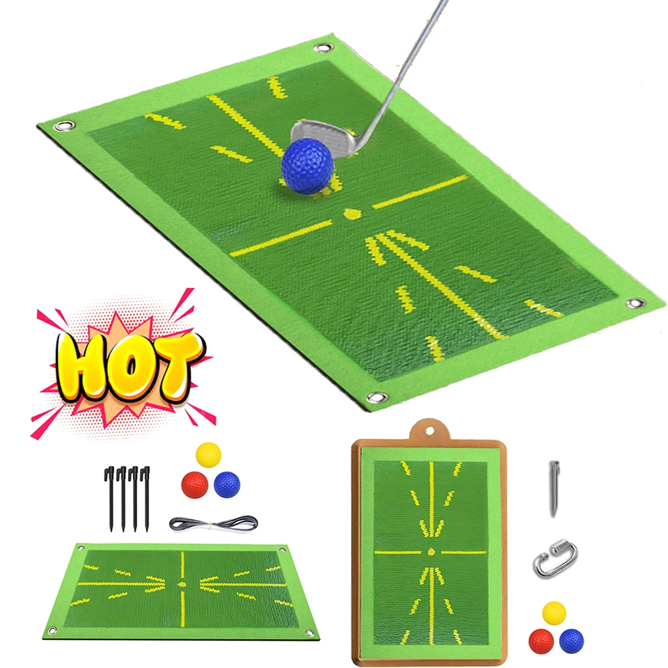 Golf Swing Path Training Mat Kit for Improvement
