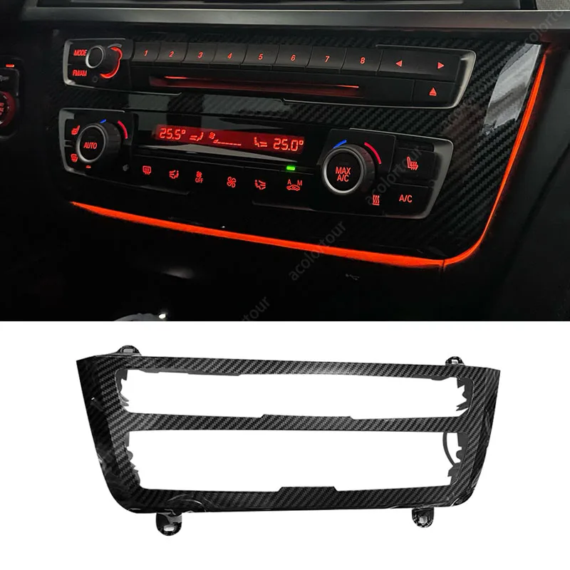 Carbon fiber center console dashboard Atmosphere light For BMW 3 F30 F31 F35 4 Series F32 F36 M3 F80 M4 F82 led AC panel lamp mustang headlights