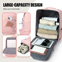 Sac à dos de voyage transfrontalier pour hommes et femmes, sac à bagages grande capacité avec compartiment à chaussures, sac d'affaires pour ordinateur, sac d'école pour étudiants, sac de transport quotidien 3