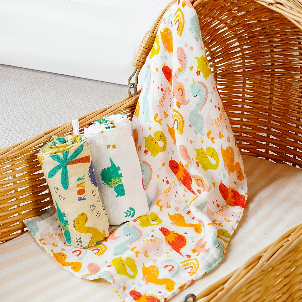 Happyflute 3PCS Soft Care Nursing Towel 100% Cotton Breathable 28*50CM 5