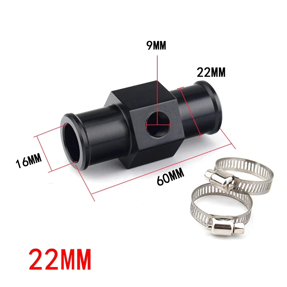 Adattatore Per Termometro Acqua Moto – Tubo Giunto In Lega Di Alluminio 16-24 Mm, Sensore Temperatura Radiatore, Con 2 Fascette, Per Moto