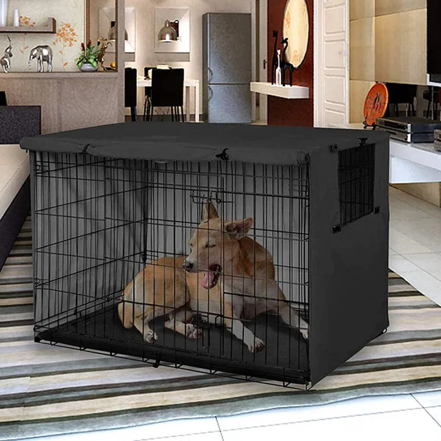 Collapsible Dog Cage Cover Waterproof Pet Cage Cover Oxford Fabric Outdoor Dog Tent Parrot Rainproof Accessory Pet Supplies 5