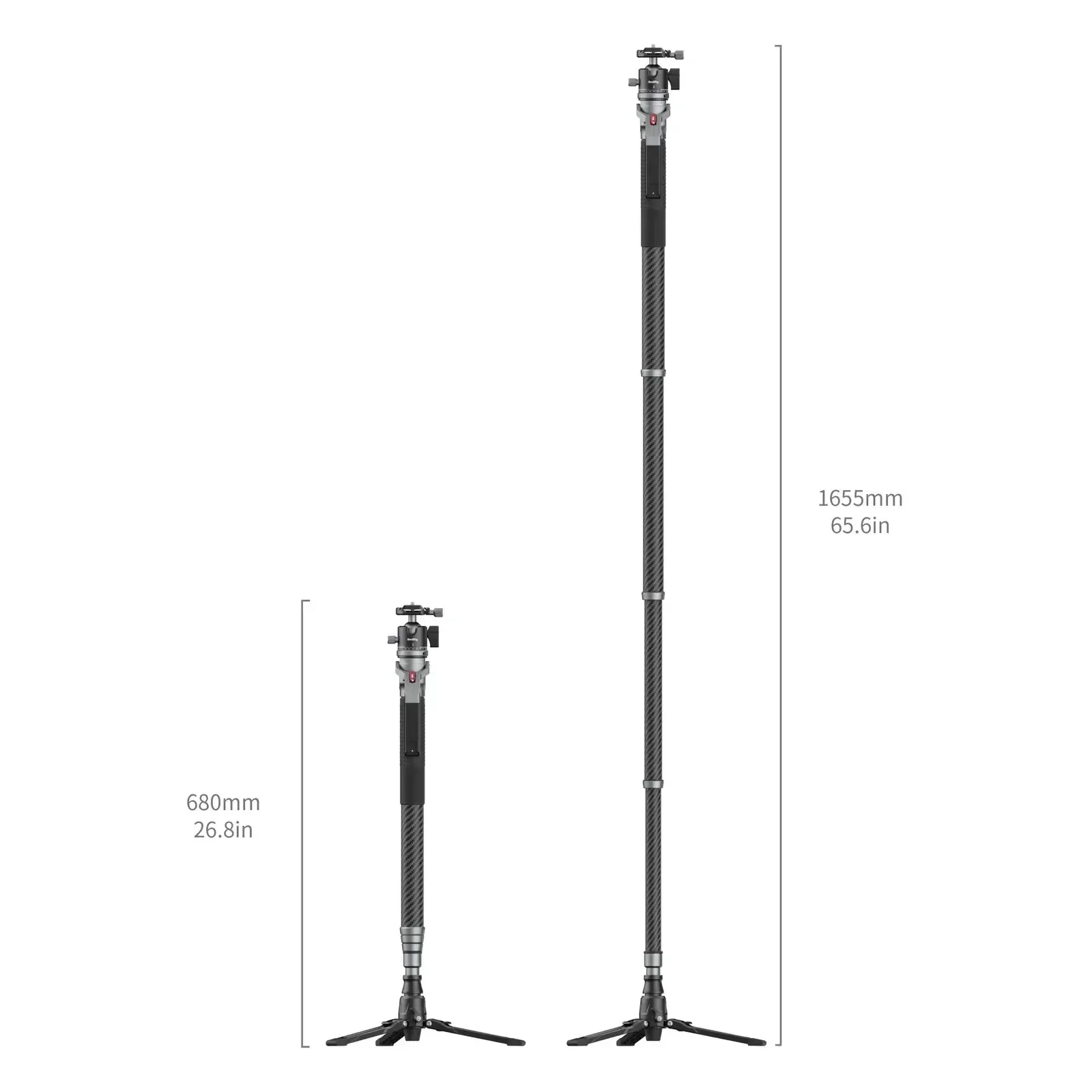 스몰리그 카본 파이버 모노포드 삼각대 (5564 166cm 5kg 하중 1.7kg 무게) (5565 175cm 5kg 하중 2.5kg 무게) 유체 헤드 포함