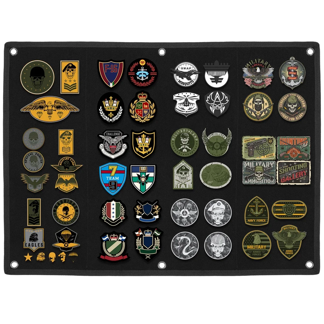 Self-Adhesive Patch Board Patch Organizer Holder Display Board With Loop Surface Waterproof Panel For Hook-Backed Combat self adhesive wall panels
