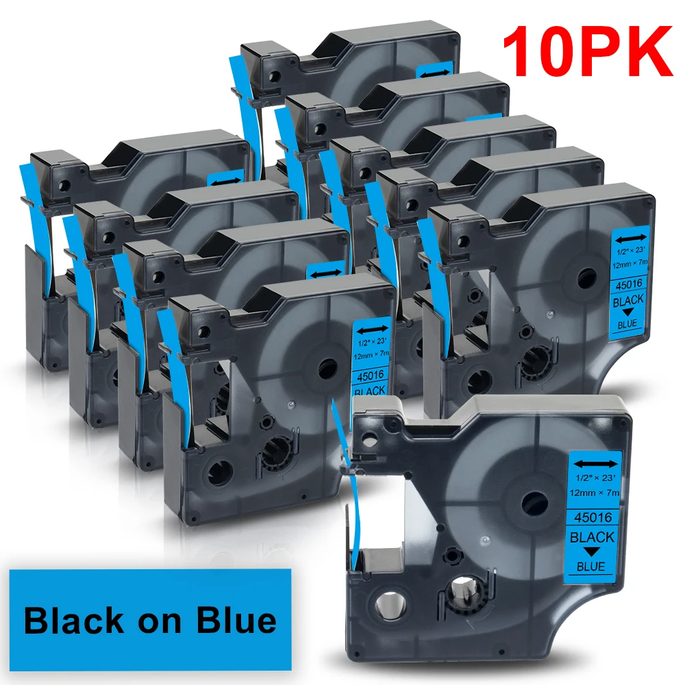6/9/12mm Label For Dymo D1 Tape 45013 40913 43613 Black On White Compatible For Dymo LabelManage 160 280 LabelPoint Label Maker