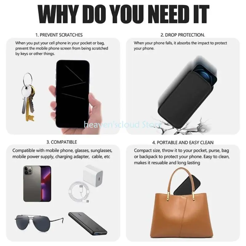 Protective Neoprene Phone Sleeve - Scratch Resistant Bag