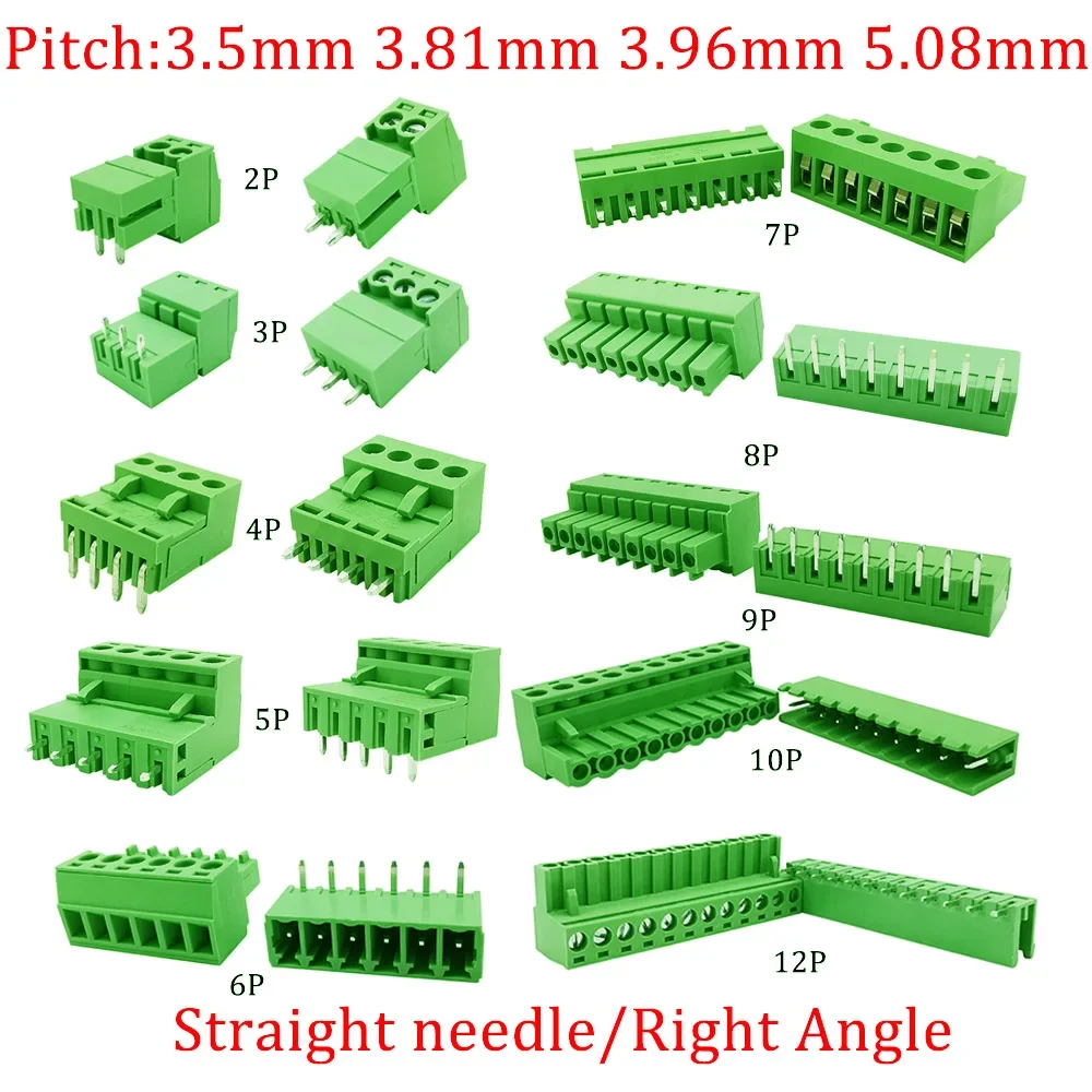 5 Sets 5.08mm Pitch Phoenix Connectors - 2 Pin Male & Female Screw Terminal Blocks