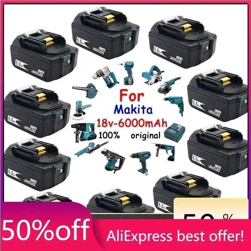 

4-20PCS BL1860 Rechargeable Battery 18 V 6000mAh Lithium ion for Makita 18v Battery BL1840 BL1850 BL1830 BL1860B LXT 400