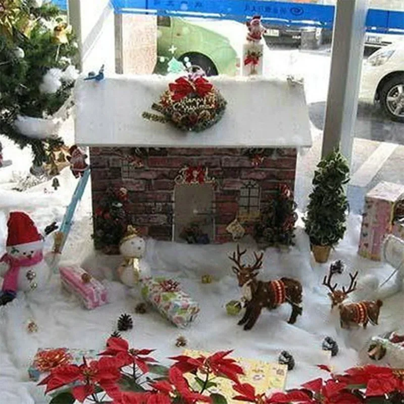 1Mx1.5M Christmas Simulation Snow Blanket Thickened Snow Cotton Artificial Snowflake Snow Scene Arrangement Decoration 5