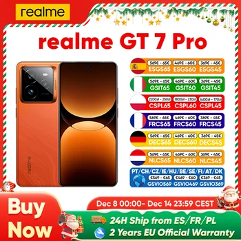 realme GT 7 Pro Smartphone 5G versione globale Snapdragon 8 Elite 6.78 ''120Hz Eco schermo OLED 120W SUPERVOOC 50MP fotocamera NFC GPS