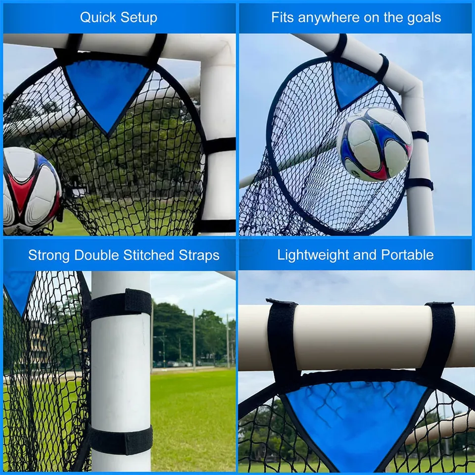 Soccer Target Goal Net 2-Pack - 45cm Yellow Training Targets For Shooting Accuracy Practice