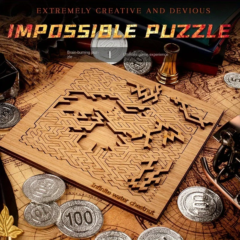 Enigmatic Challenge: Mind-Bending Clear Wooden Jigsaw Puzzle