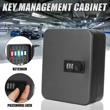 

Lockable Key Safe Box Organizer Storage Cabinet Home Car Resettable Code Wall Mounted Metal Office Combination Lock Password