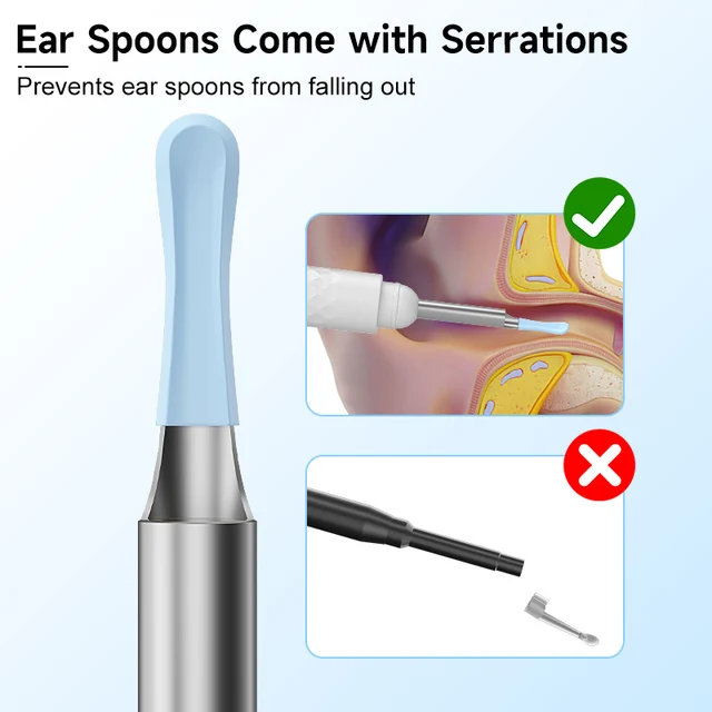 Smart Visual Endoscope 4.2mm Camera 1080P HD WiFi Connection Work for iOS/Android IP67 Otoscope Ear Wax Removal Tools 6