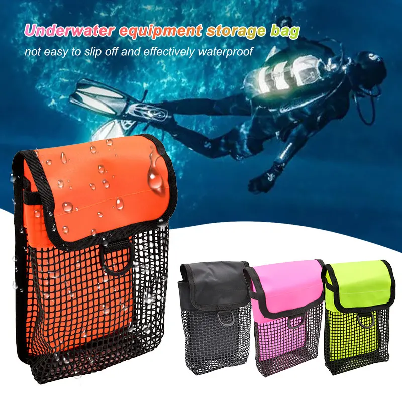 Scuba Diving SMB Safety Marker Signal Tub Reel Snap Sausage Buoy Accessory Storage Bag Mesh Underwater Gear Equipment Carry Pouc scuba diving reel bolt snap