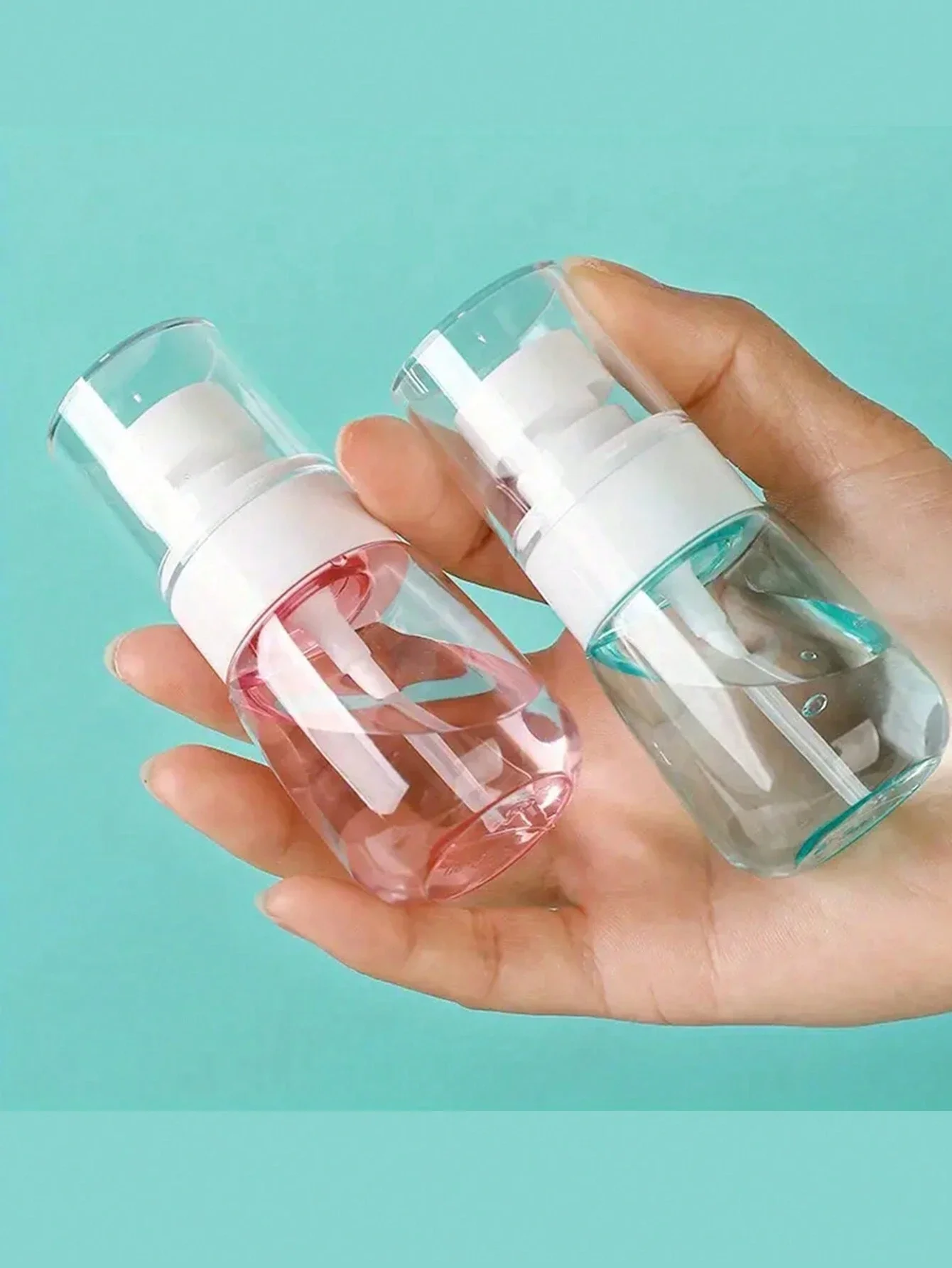 2pcs Portable Clear Spray Bottle Travel 30/60/100ml Perfume Atomizer Dispenser Bottle Mist Toner Lotion Empty Refillable Bottles 3