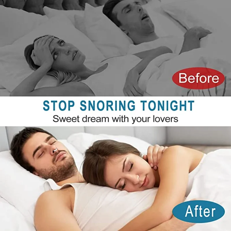 Anti Snoring Device Silicone Nose Clips Magnetic Sleep Tray Sleeping Aid Improve Sleeping Easy Breathe Apnea Guard Night Devices