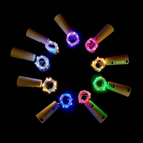 LED 와인 병 코르크, 1/2/3M 코르크 조명 요정 미니 문자열 조명 주류 병 공예 파티 웨딩 장식 3