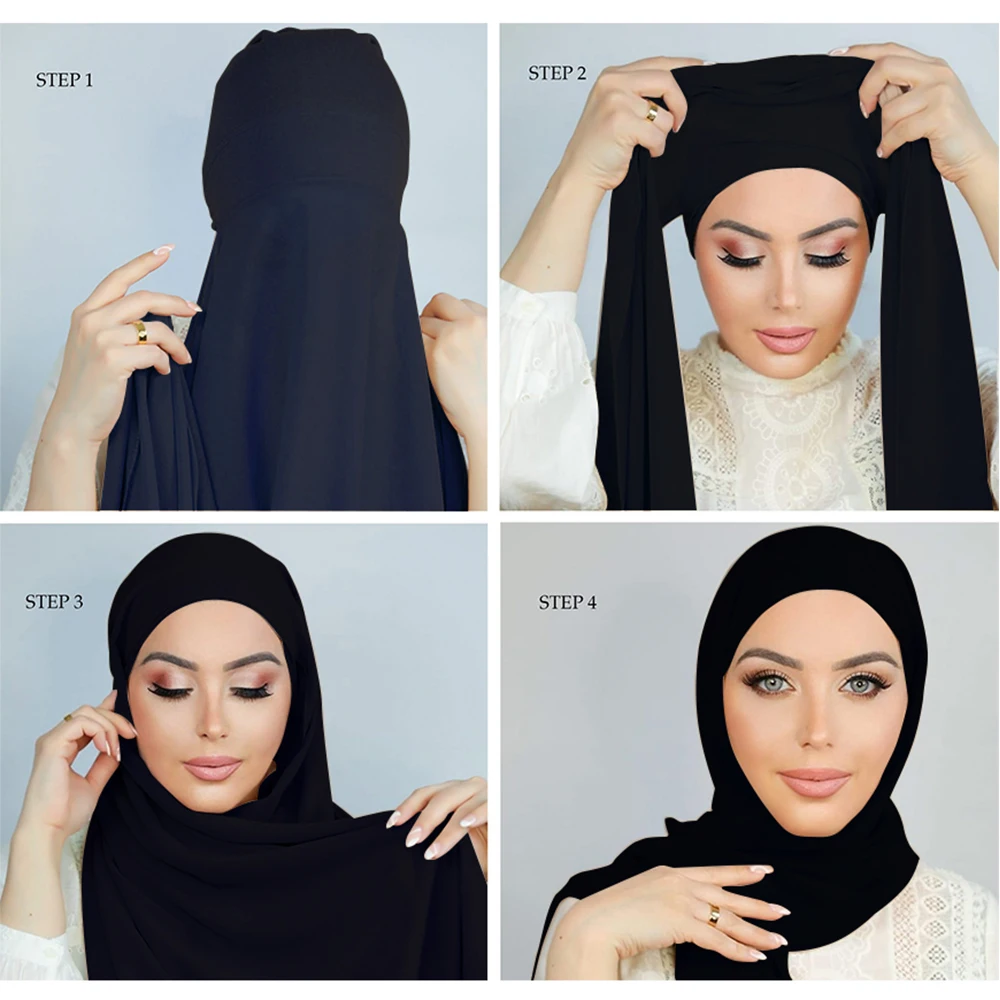2022 New Instant Chiffon Hijab Shawl 
