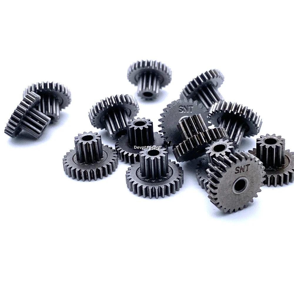 4PCS 0.5M 12T-28T 3MM Metal Duplex gear 15mm Diameter Reduction gear