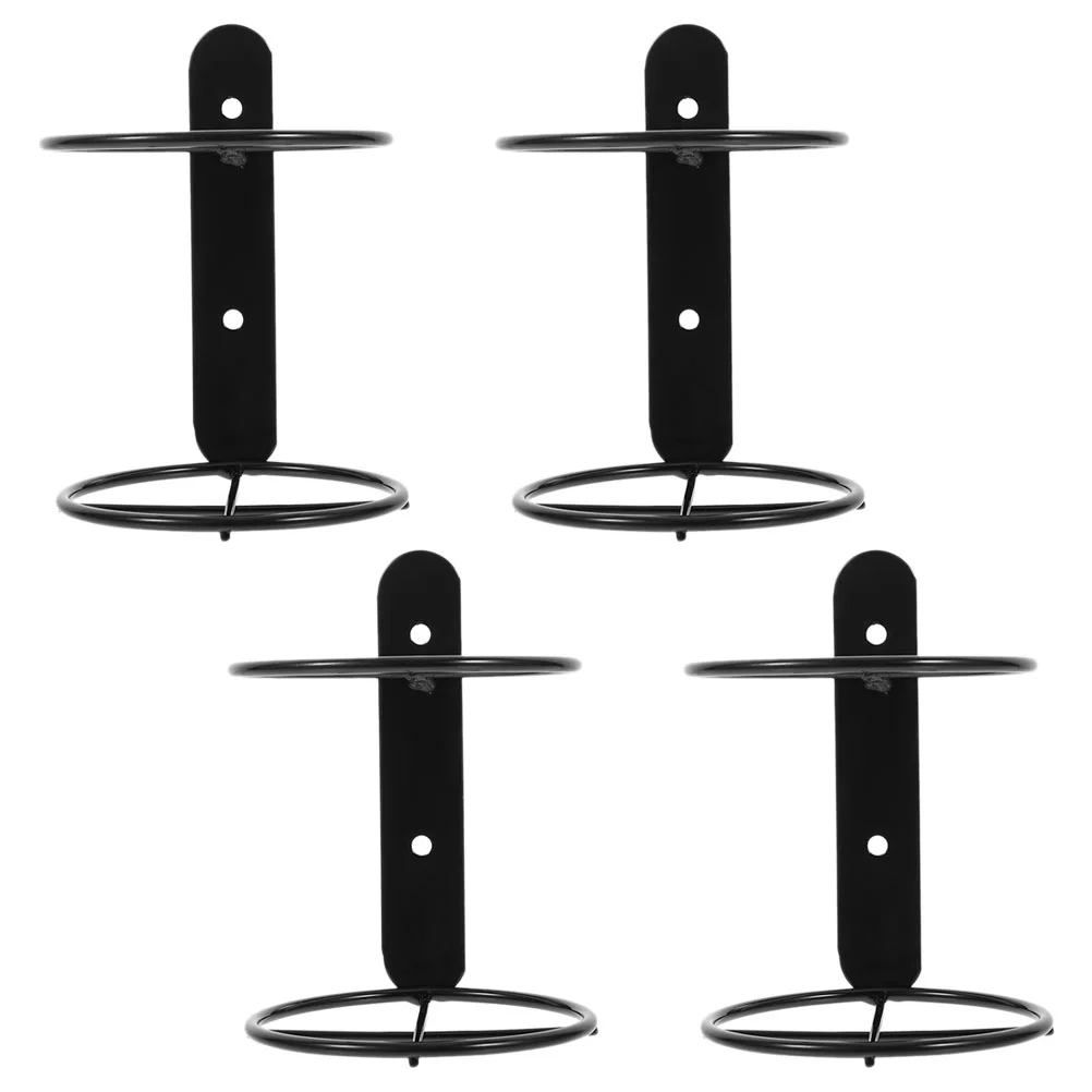 

4 Pcs Wall Mounted Rack Bottle Holder Stand Show Bottles Hanging Racks for Shelf