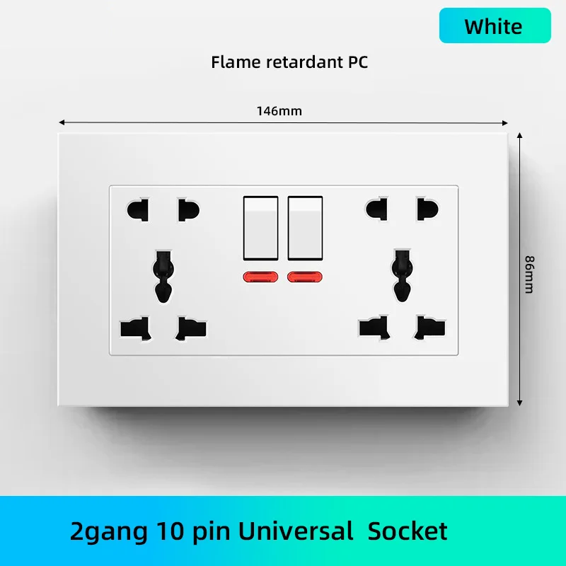 2gang 10pin Socket
