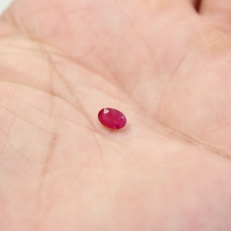 100% Natural Ruby Loose Gemstone 4mm*6mm 0.4ct Oval Cut Genuine Ruby Loose Gemstone
