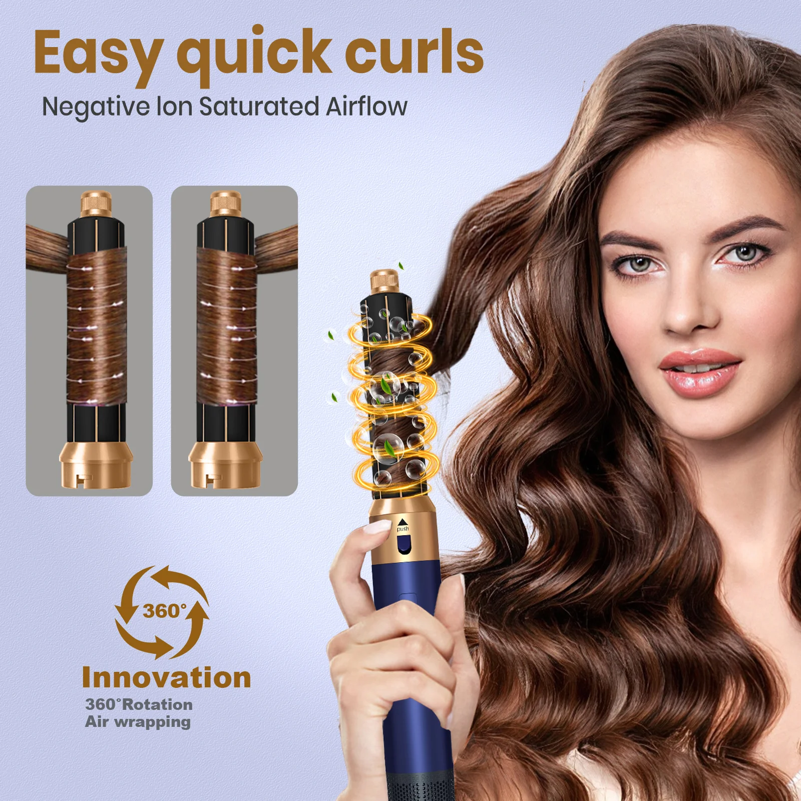 5 In1 Multi Hair Styler Curling Iron Dryer Brush