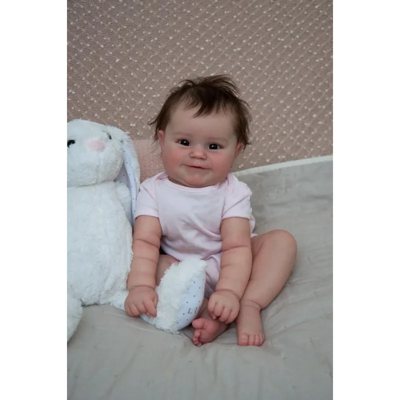 

50CM Reborn Bebe Doll Maddie Newborn Girl Baby Lifelike Real Soft Touch with Hand-Rooted Hair High Quality Handmade Art Doll