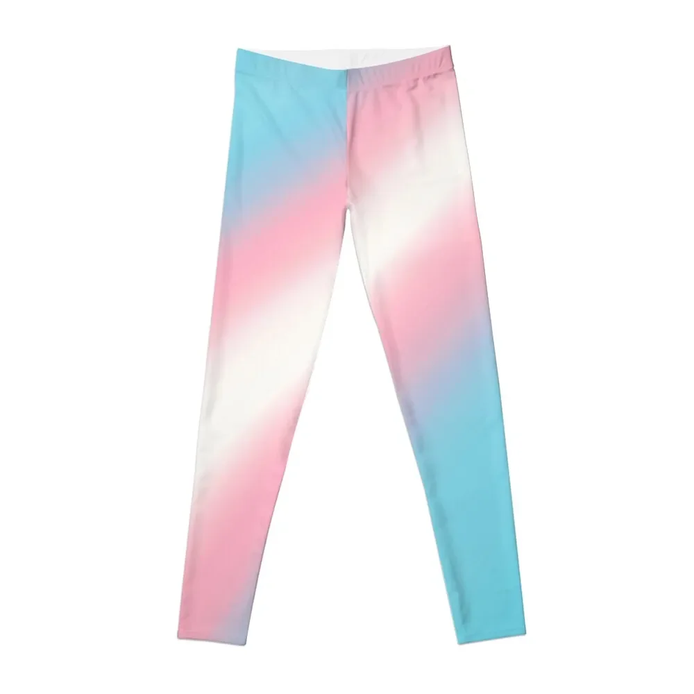 

Subtle trans gradient pride flag Leggings gym wear Leginsy push up Womens Leggings