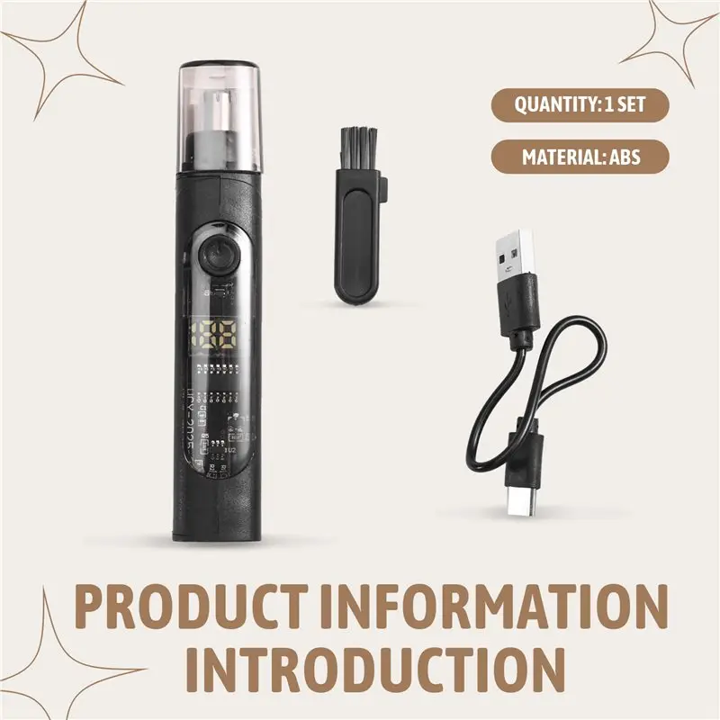 【NEW A39M】 코털깎이 USB 충전식 남성용 그루밍 세트 남성용 충전식 눈썹 면도기