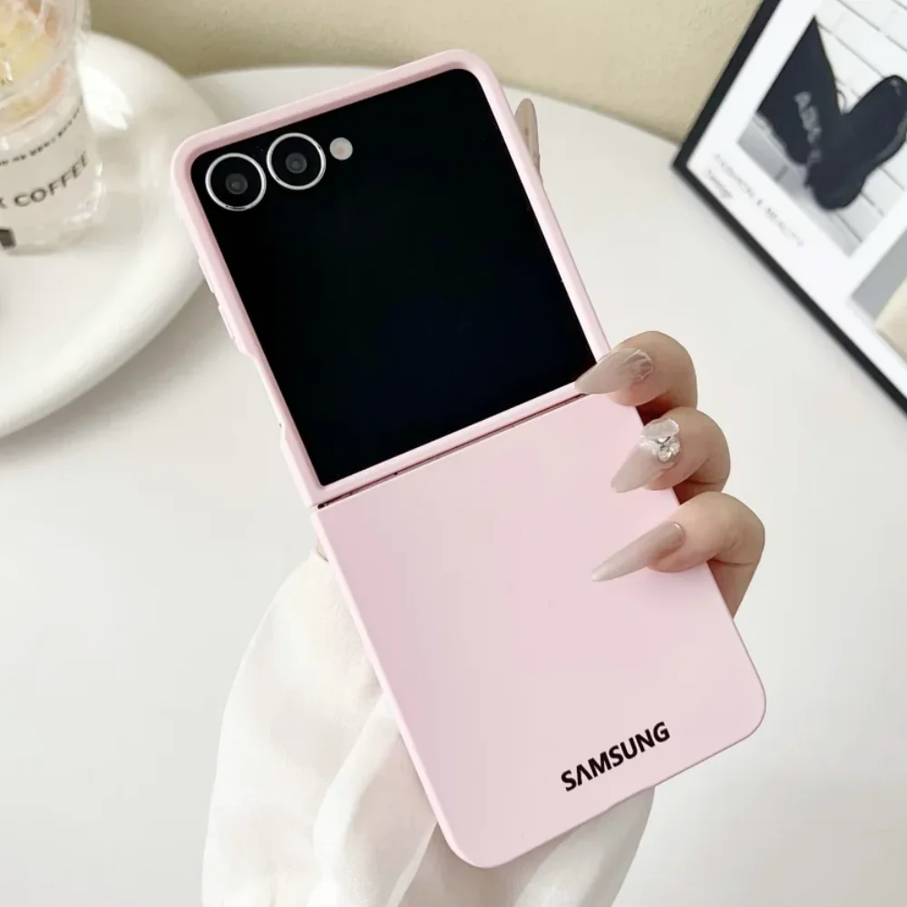 Luxuriöse Candy Ultra-Dünne PC-Handyhülle für Samsung Galaxy Z Flip 8 7 6 5 4 Faltbare Schutzhülle Coque Flip7 Flip6 Flip5 Flip8 Funda