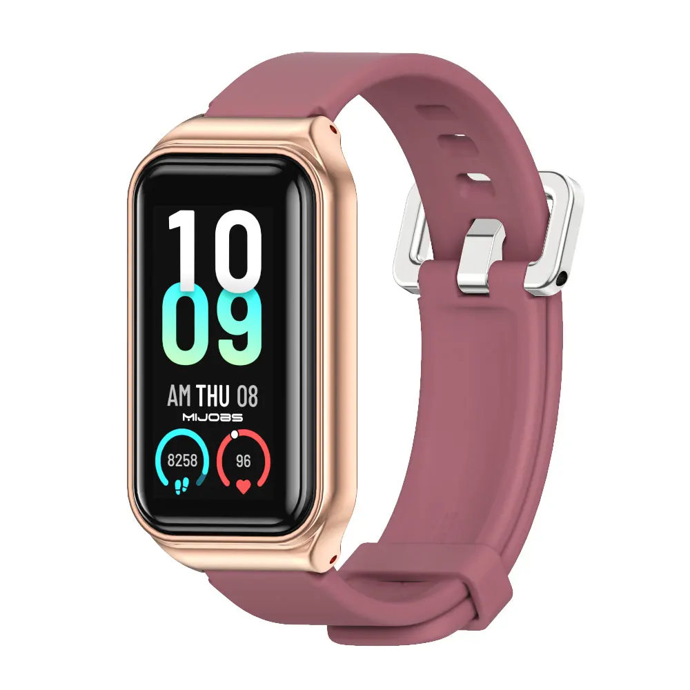 Silicone Waterproof Replacement Strap for Amazfit Band 7 - Soft and Comfortable Watch Bracelet