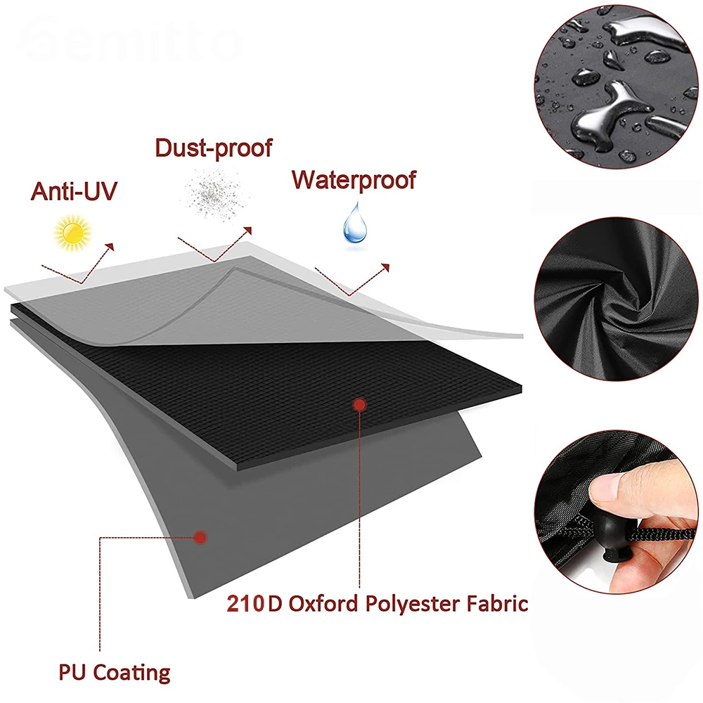 Large Size 210D Waterproof Outdoor Terrace Garden Furniture Cover Rain And Snow Chair Cover Sofa Table And Chair Dust