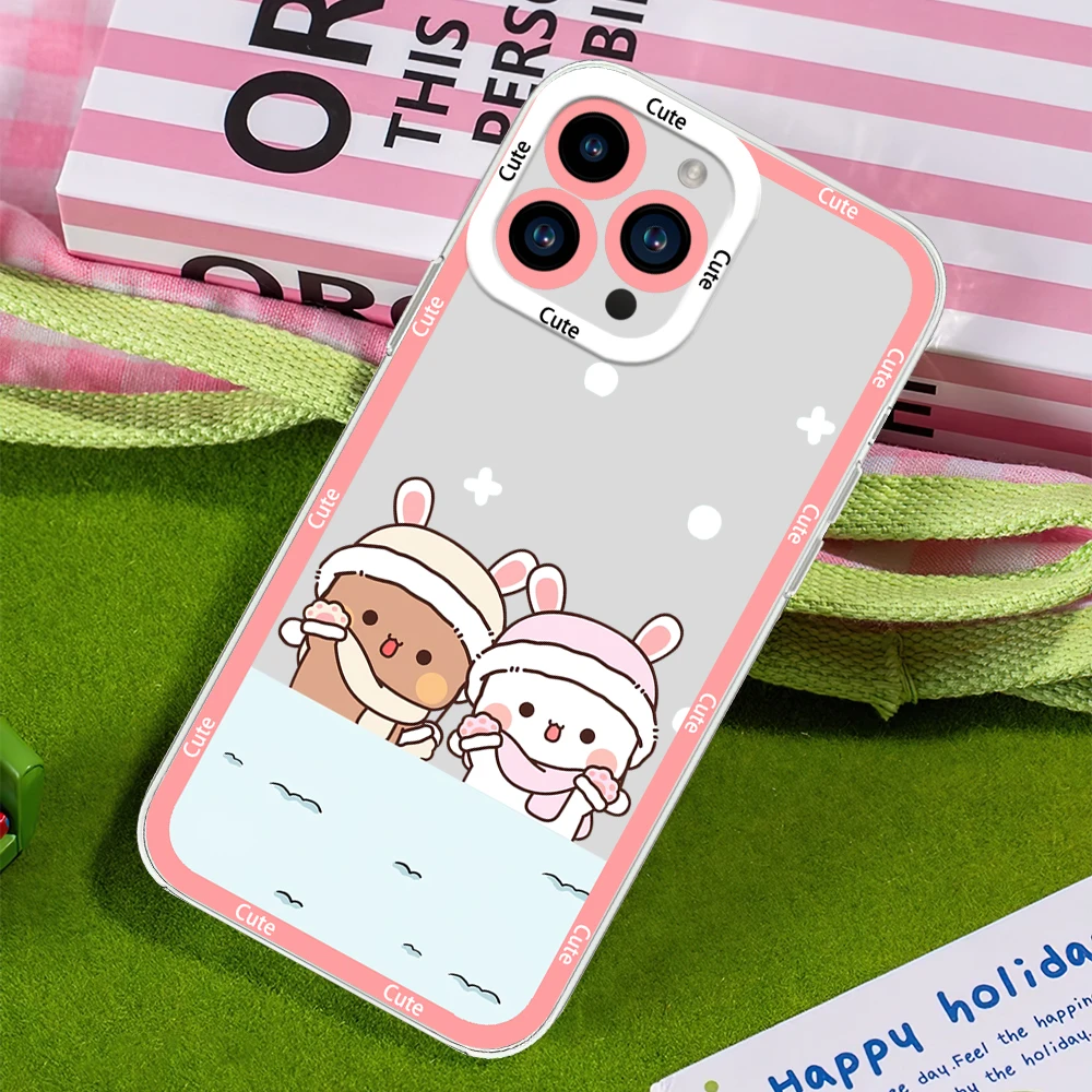 Adorable BuBu DuDu Transparent Phone Case with Bezel Cover