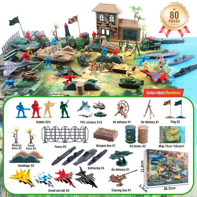 Ultimate Military Action Figure Set: Tank Fighter Soldier Army Builder Kit