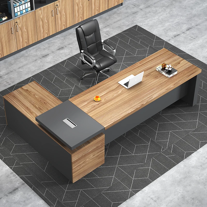 Modern l shaped office desk executive modern manager workstation desk wood office furniture executive office desk