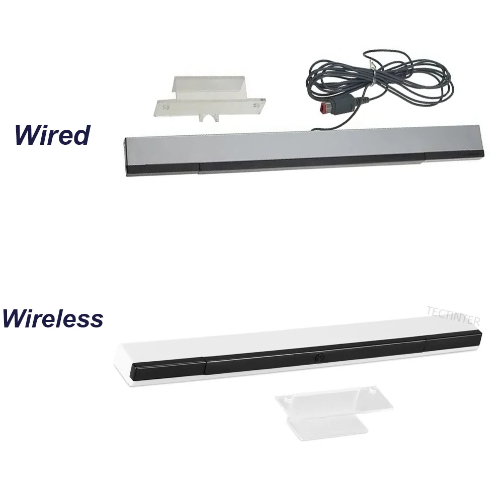 For Nintendo Wii/Wii U Wireless/Wired Remote Sensor Bar Support Bluetooth Receiver Compatible With Nintendo Wii Controller