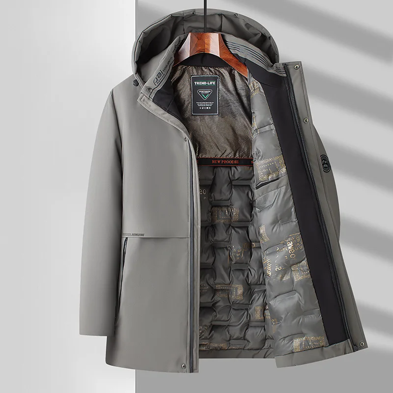 Parkas Coat Parka Coat Parka Men Coats Winter Jacket Men Thicken Hooded Waterproof Outwear Warm Coat Fathers' Clothing Casual Men's Overcoat