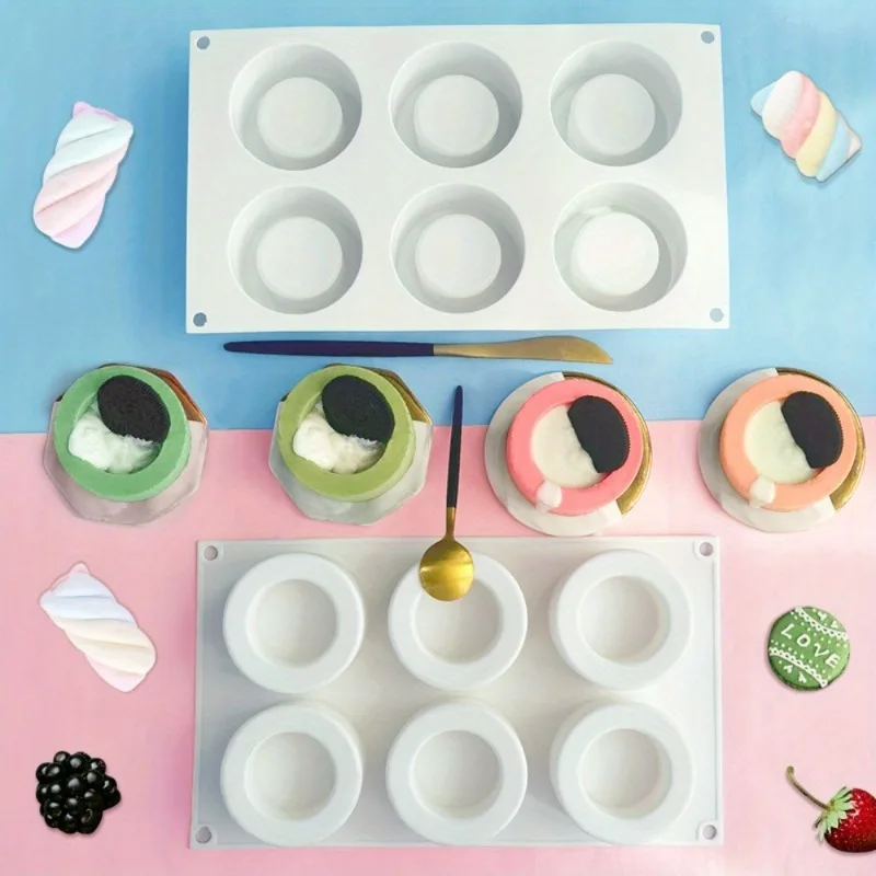 Food-Grade Silicone Pudding and Mousse Mold Non-Stick Reusable Baking Molds for Cakes Truffles Candies Desserts and Chocolate