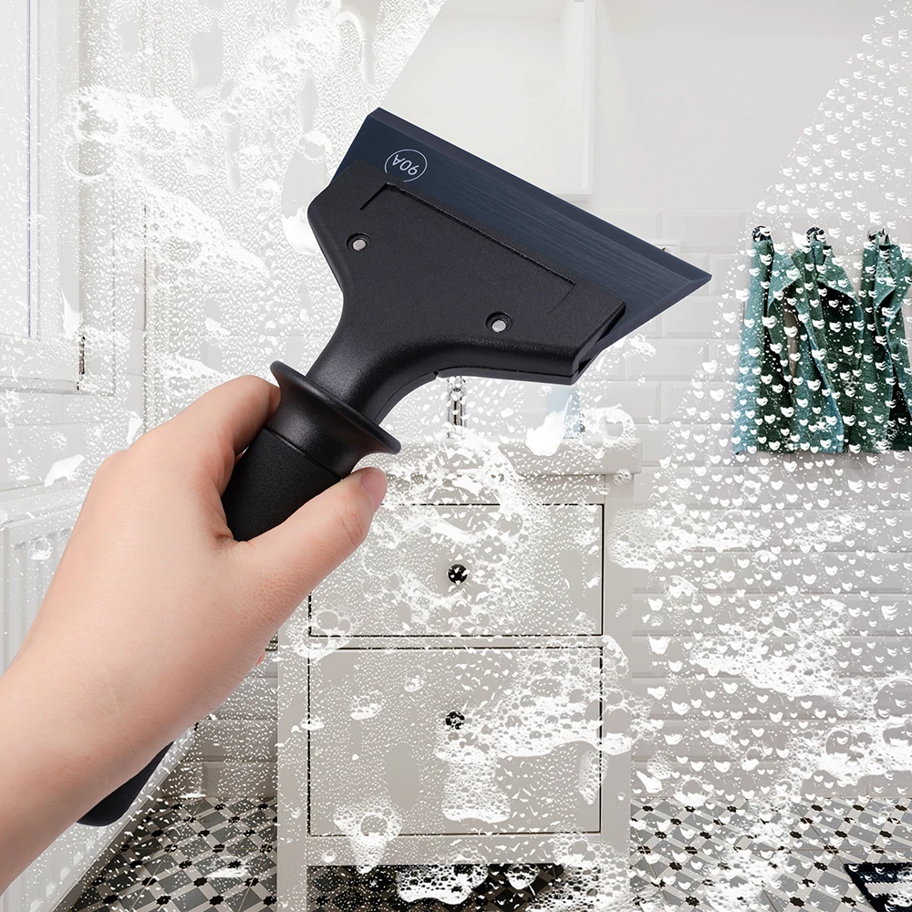 EHDIS Car Wash Cleaning EVA Handle Squeegee With 3pcs Soft Rubber Blade Tinting Vinyl Wrap Application Glass Drying Scraper Tool