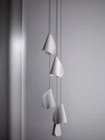 Petit lustre au sol en frêne minimaliste, villa minimaliste, créativité artistique, designer, chambre à coucher, gel, long 4