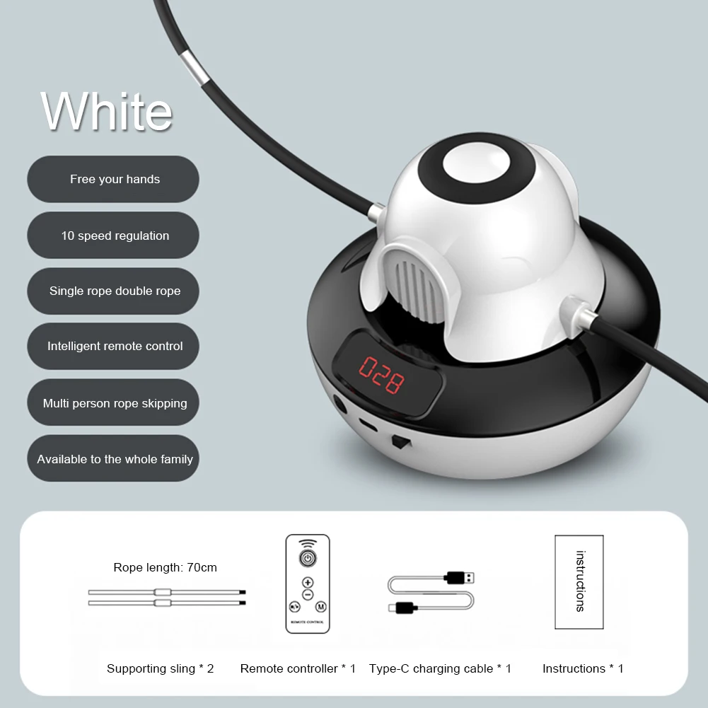 Machine de Corde à Sauter Intelligente, Comptage Électronique Automatique  Divertissement D'Entraînement ABS Corde à Sauter Télécommande Portable