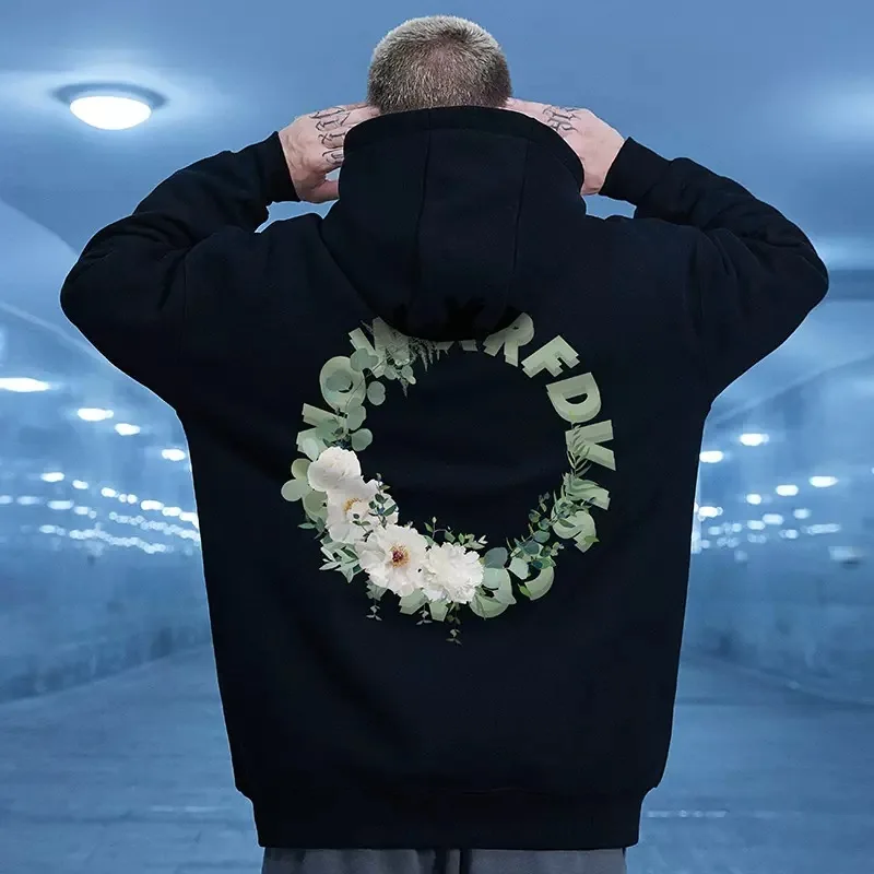Oversized Hoodie Y2k Men's Sweatshirt Anime Graphic Hooded Casual Women Male Clothes Harajuku Long Sleeve HIP HOP Vape Kanye