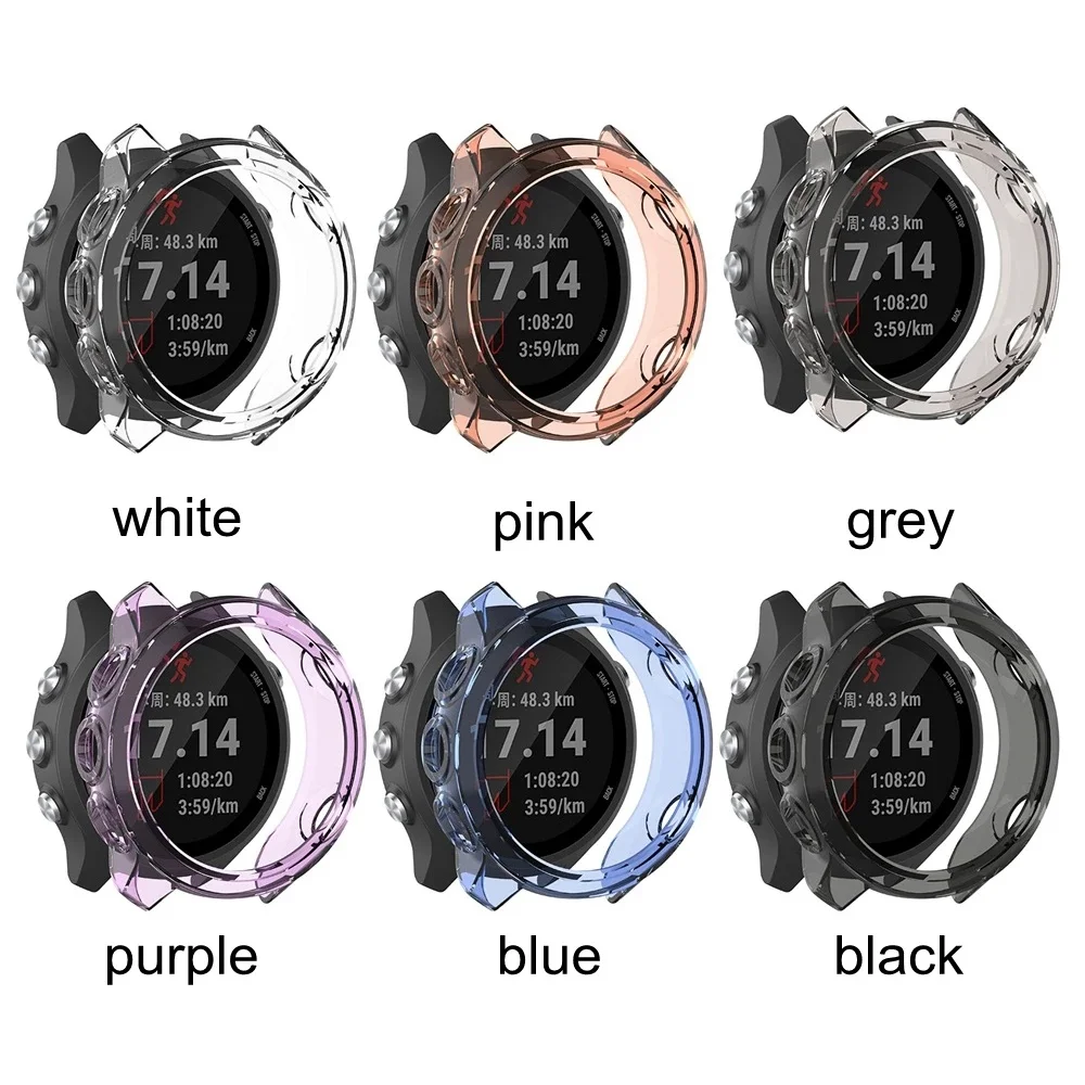 Soft TPU Case for Garmin Fenix 6 6S 6X 5 5S 5X Plus Case Cover Silicone Protective Sleeve for 6 Pro 6S Pro 6X watch screen protector case watch protective case watch cover watch protective cover tpu protective case watch accessory