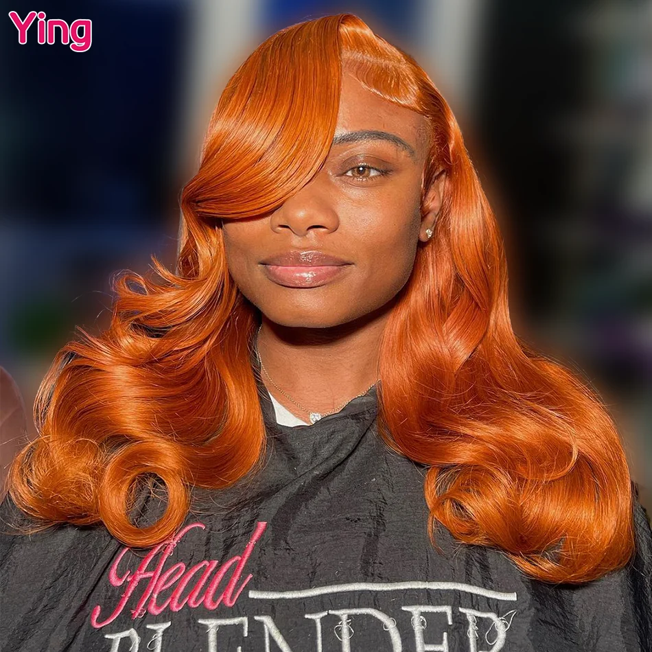 

Ying Brazilian Ginger Orange Body Wave 13x6 Lace Frontal Wig Remy Hair 13x4 Lace Front Wig PrePlucked 5x5 Transparent Lace Wig